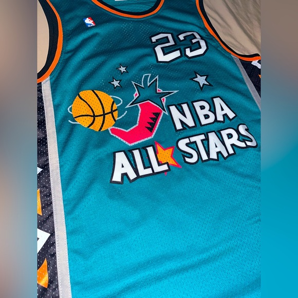 Michael Jordan Throwback NBA Basketball Jersey 1996 NBA All Star Game Men’s XL - Picture 5 of 14